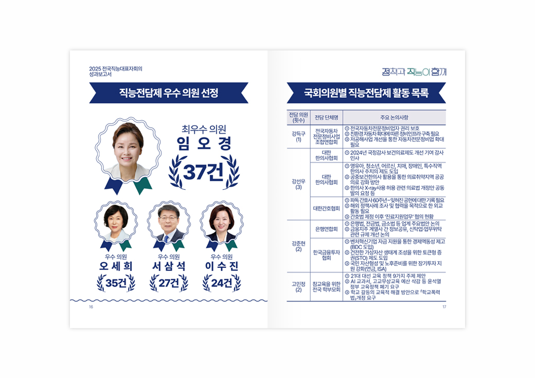 2025 더불어민주당 직능대표자회의 성과보고서 책자 · 2