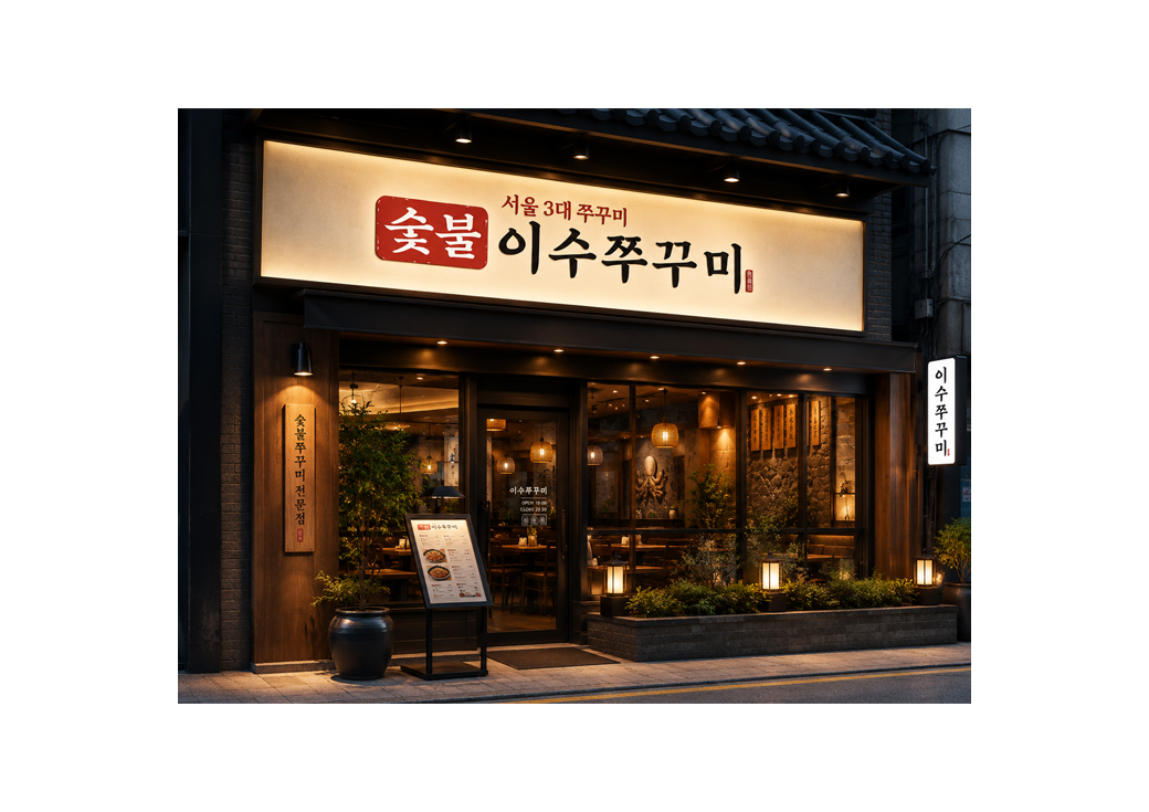 숯불쭈꾸미 전문 프랜차이즈 리브랜딩 '이수쭈꾸미' · 3
